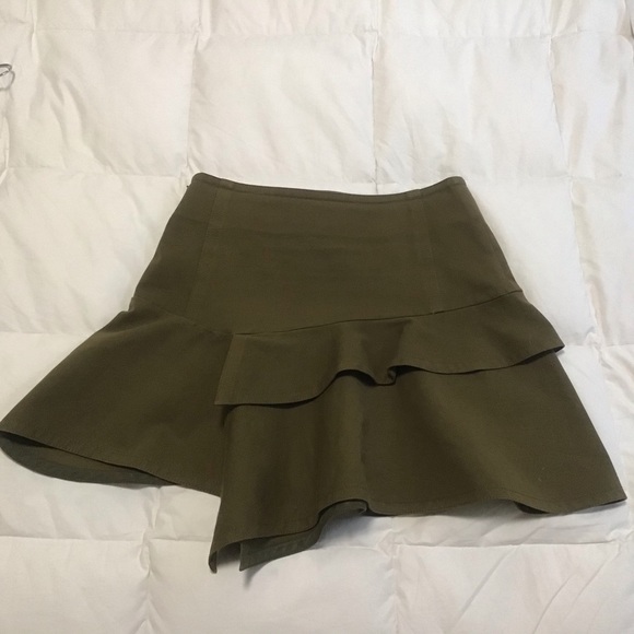 DEREK LAM 10 CROSBY ASYMMETRICAL RUFFLE MINI SKIRT - Picture 3 of 6